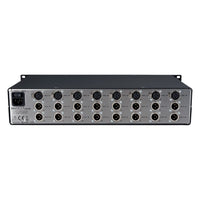 Rear view of Grace Design m801mk2 8-Channel Microphone Preamp on white background