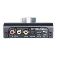 Rear view of Grace Design m900 DAC Headphone Amplifier on white background