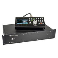 Angled front view of Grace Design m908 Immersive Reference Monitor Controller on white background