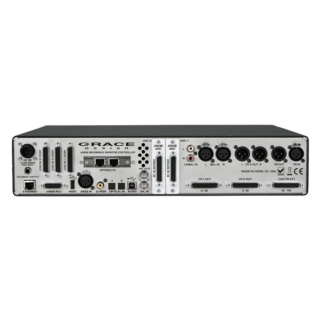 Rear view of Grace Design m908 Immersive Reference Monitor Controller on white background