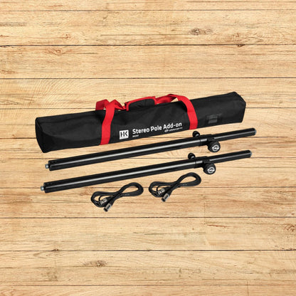 HK Audio K&M M20 Pole Mount Extension Pair w/ Speakon Cables & Bag