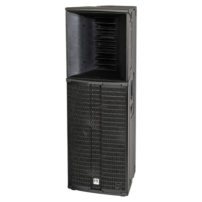 Angled front view of HK Audio LINEAR 9 210 LTA Speaker on white background