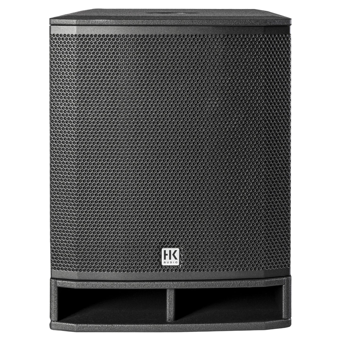 Front view of HK Audio PORTABLE SUB 115 A Subwoofer on white background