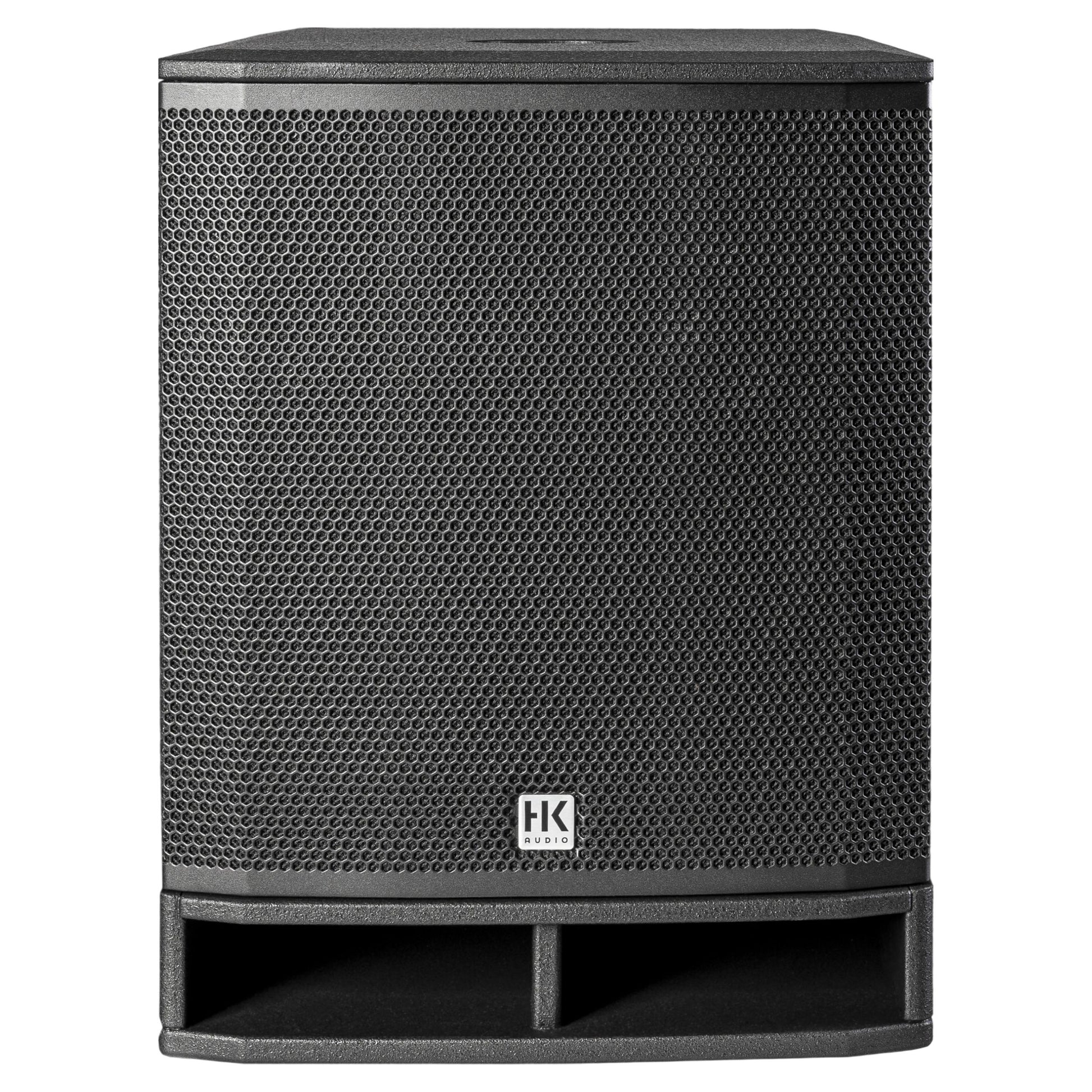 Front view of HK Audio PORTABLE SUB 115 A Subwoofer on white background