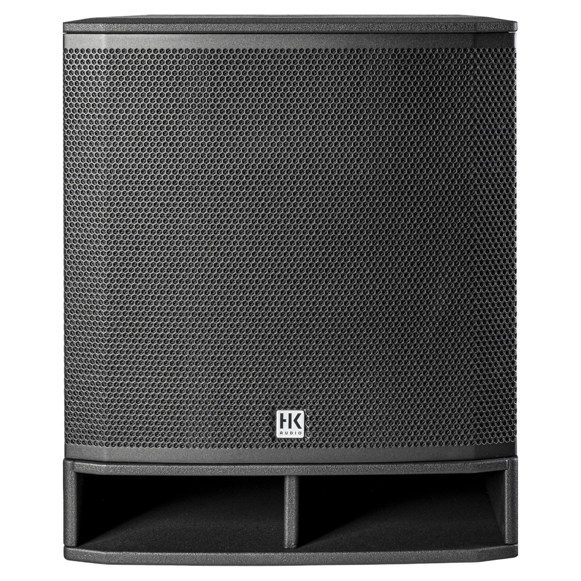 Front view of HK Audio PORTABLE SUB 118 A Subwoofer on white background