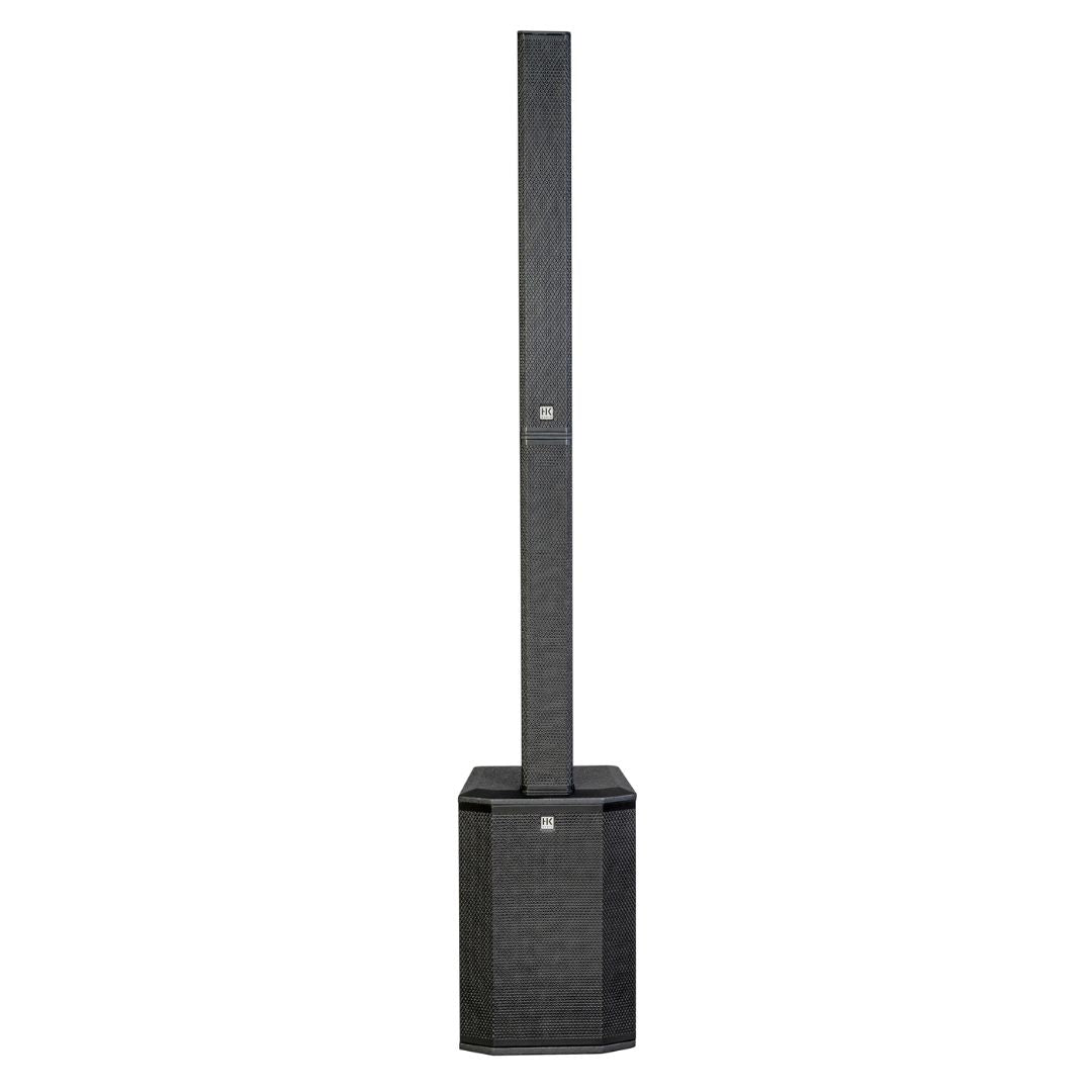 Front view of black HK Audio Polar 10 MKII on white background