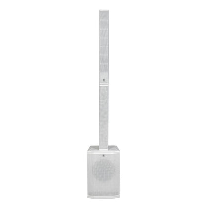 Front view of white HK Audio Polar 10 MKII on white background