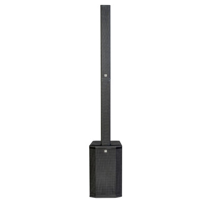 Front view of black HK Audio Polar 12 MKII on white background