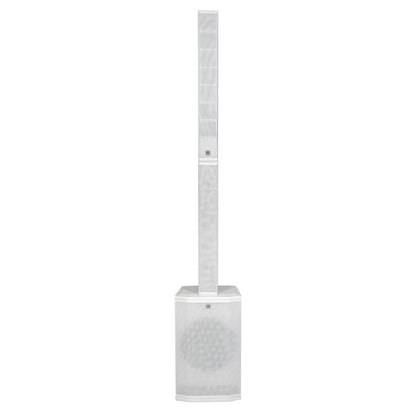 Front view of white HK Audio Polar 12 MKII on white background