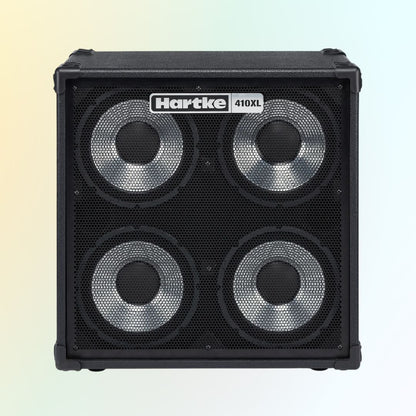 Hartke 410XL bass guitar speaker cabinet on a gradient background