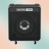 Hartke HD150 bass guitar amplifier on a gradient background