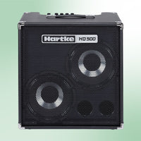 Hartke HD500 bass guitar amplifier on a gradient background