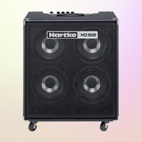 Hartke HD508 bass guitar amplifier on a gradient background