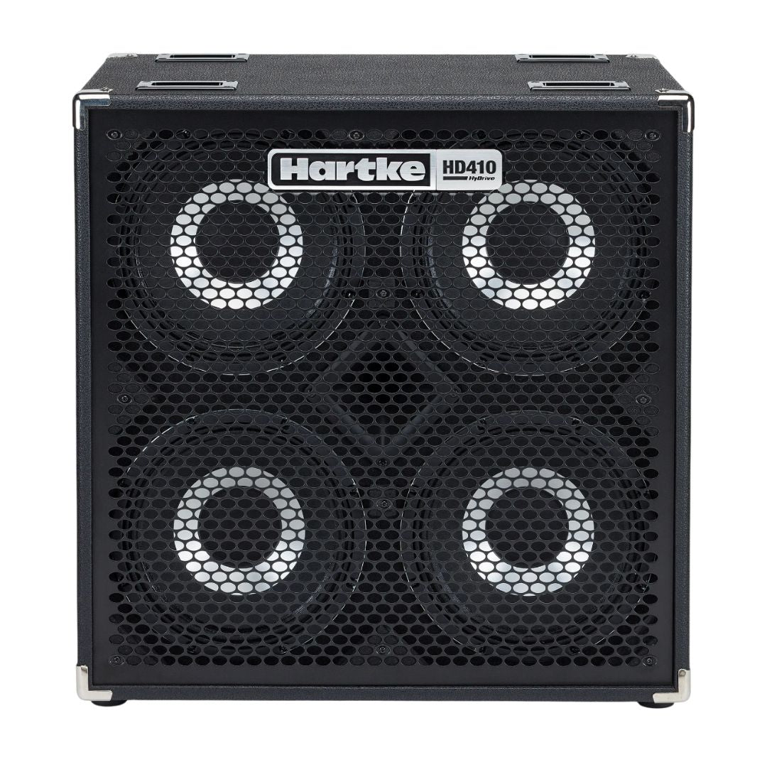 Hartke HD410 bass guitar amplifier cabinet on a white background
