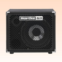 Hartke HL112 bass guitar speaker cabinet on a beige background