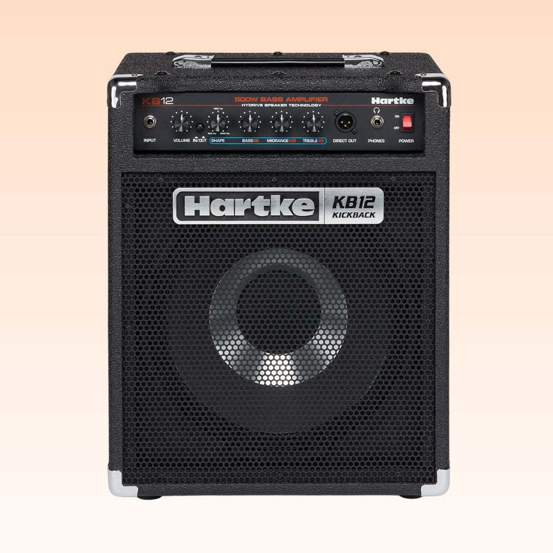 Hartke KB12 bass guitar amplifier on a beige background