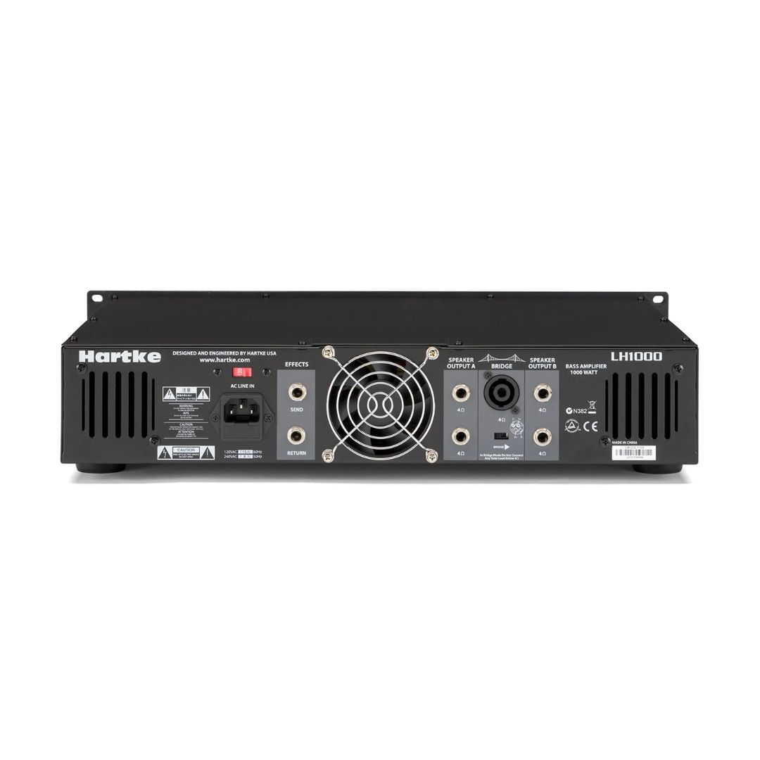 Hartke audio amplifier on a white background
