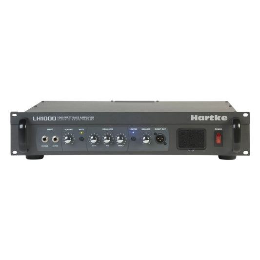 Hartke audio amplifier on a white background