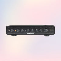 Hartke amplifier head with control knobs on a gradient background