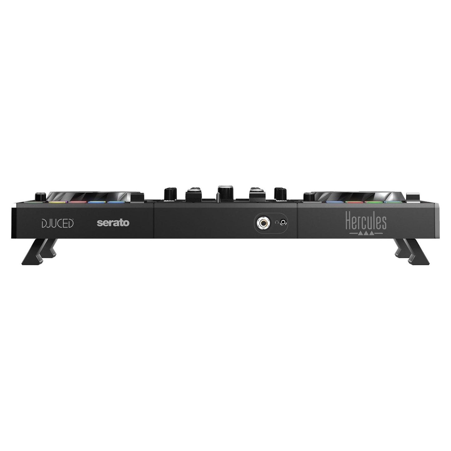 Bottom ports view of Hercules DJControl Inpulse 500 DJ Controller on white background