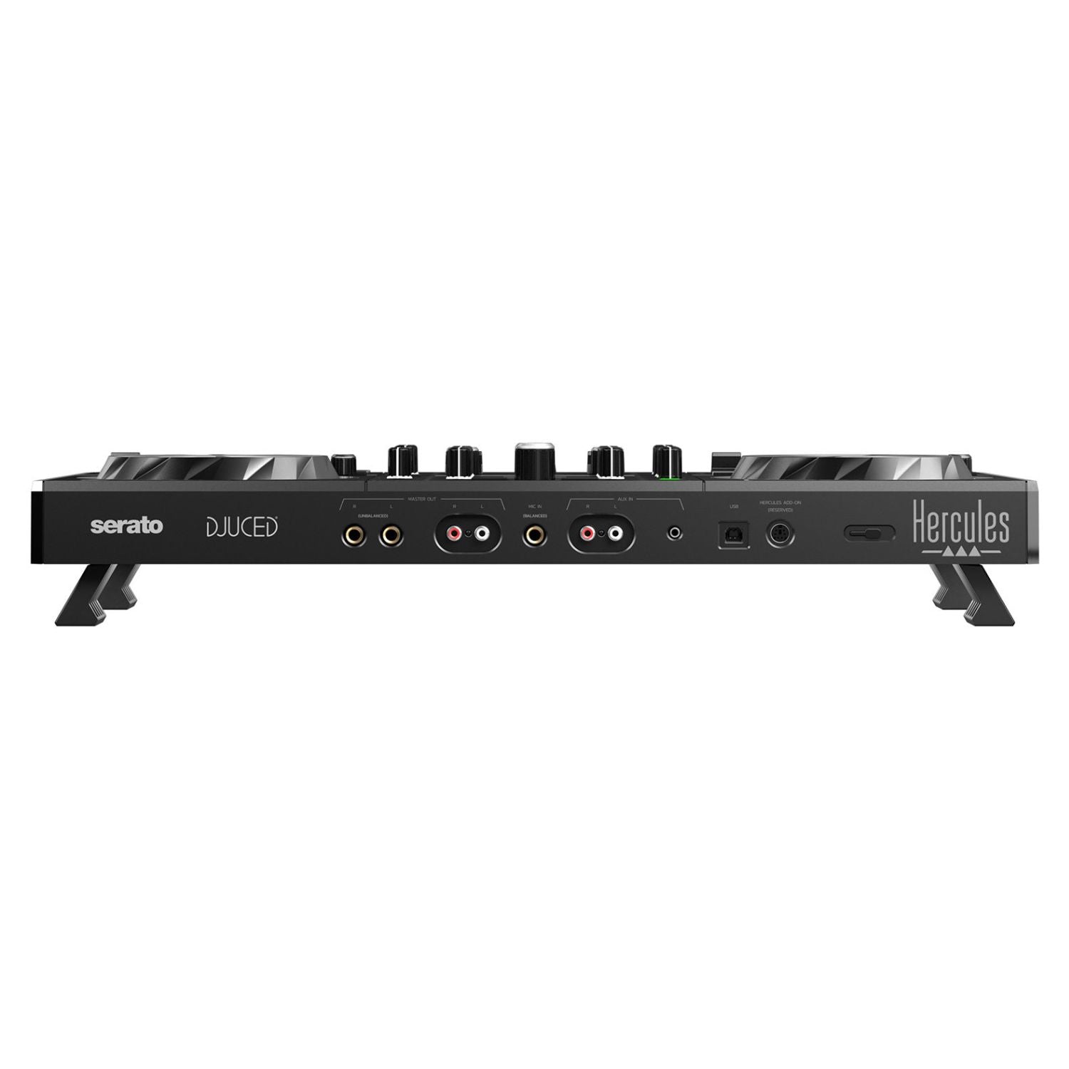 Top ports view of Hercules DJControl Inpulse 500 DJ Controller on white background