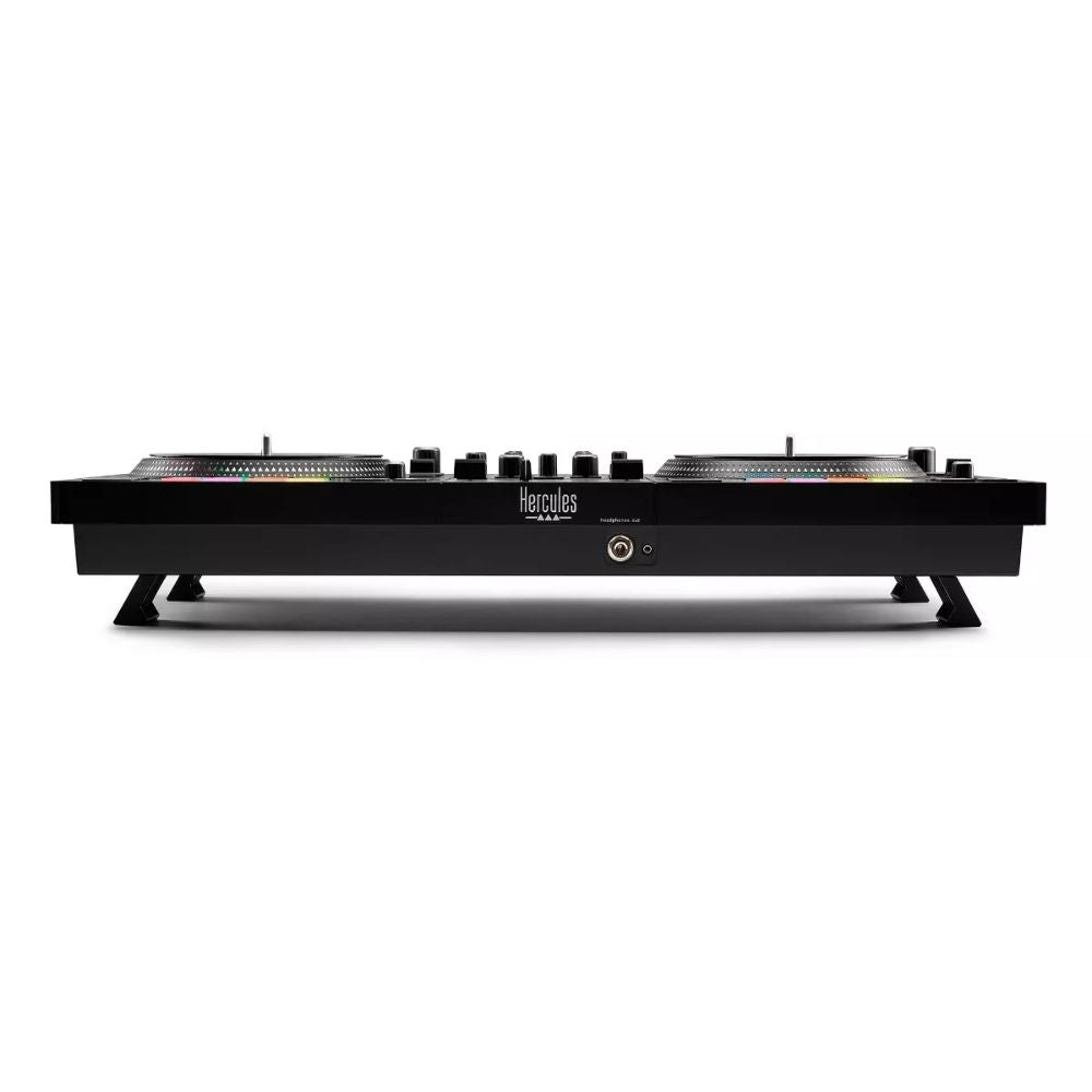 Bottom ports view of Hercules DJControl Inpulse T7 DJ Controller on white background
