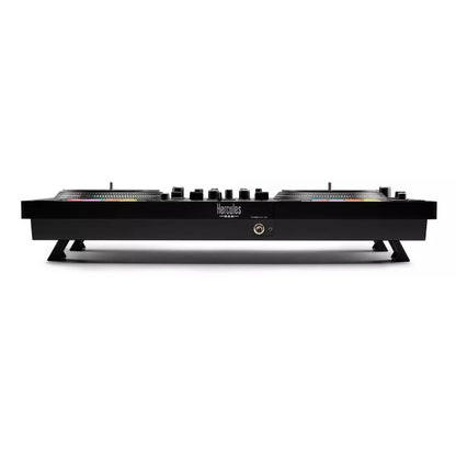 Bottom ports view of Hercules DJControl Inpulse T7 DJ Controller on white background