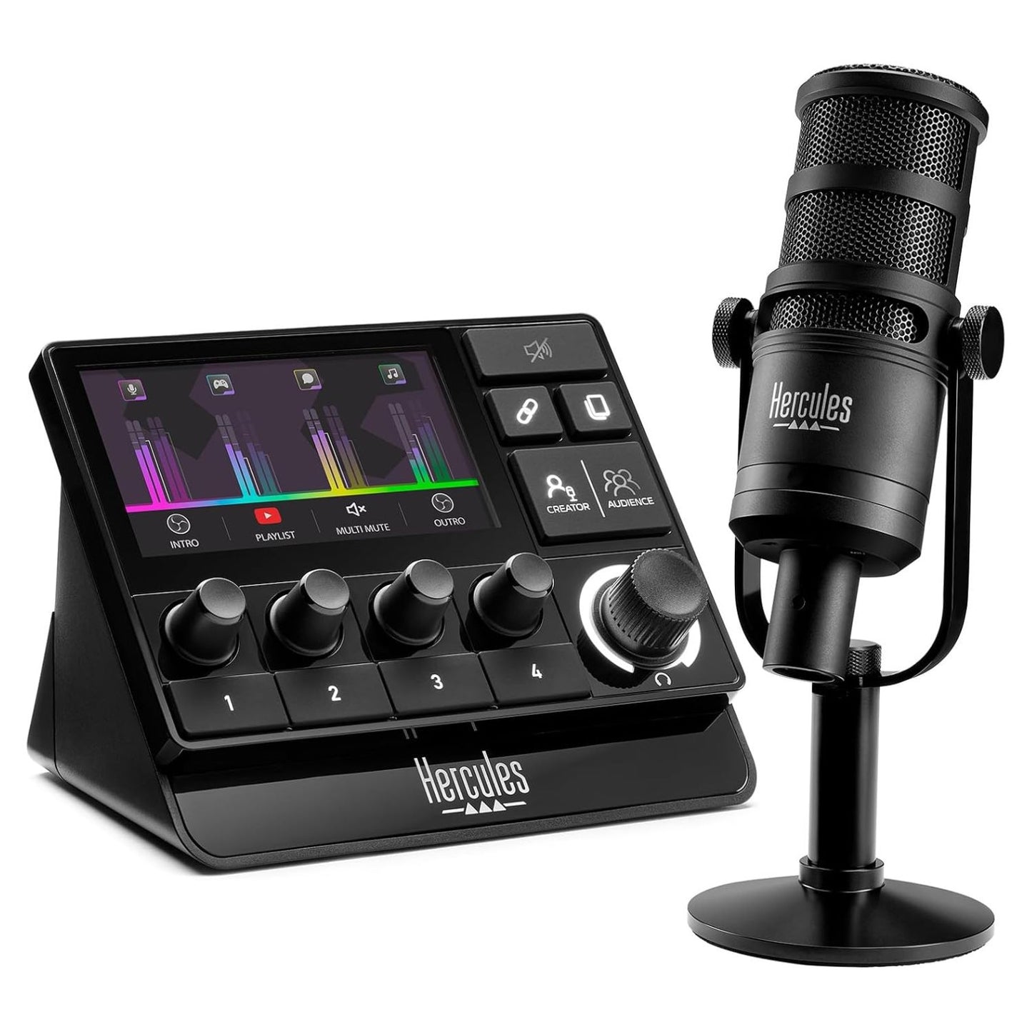Inclusions of Hercules Stream Essentials Kit on white background