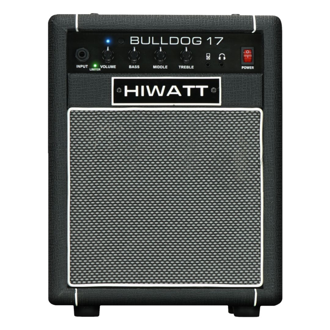 Front view of Hiwatt Bulldog 17 Combo BT Bass Amplifier on white background