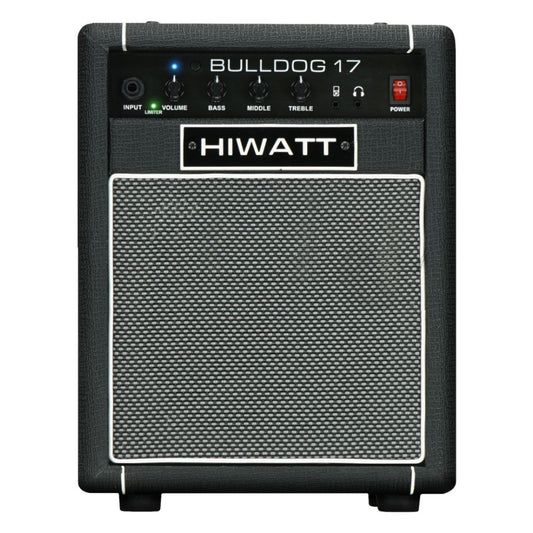 Front view of Hiwatt Bulldog 17 Combo BT Bass Amplifier on white background