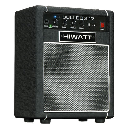 Angled front view of Hiwatt Bulldog 17 Combo BT Bass Amplifier on white background