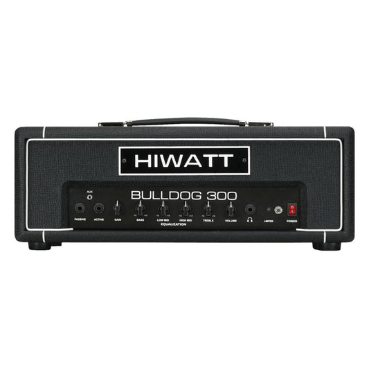 Front view of Hiwatt Bulldog 300 Bass Amplifier Head on white background