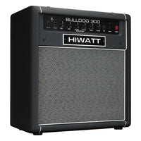 Angled front view of Hiwatt Bulldog 300 Combo Bass Amplifier on white background