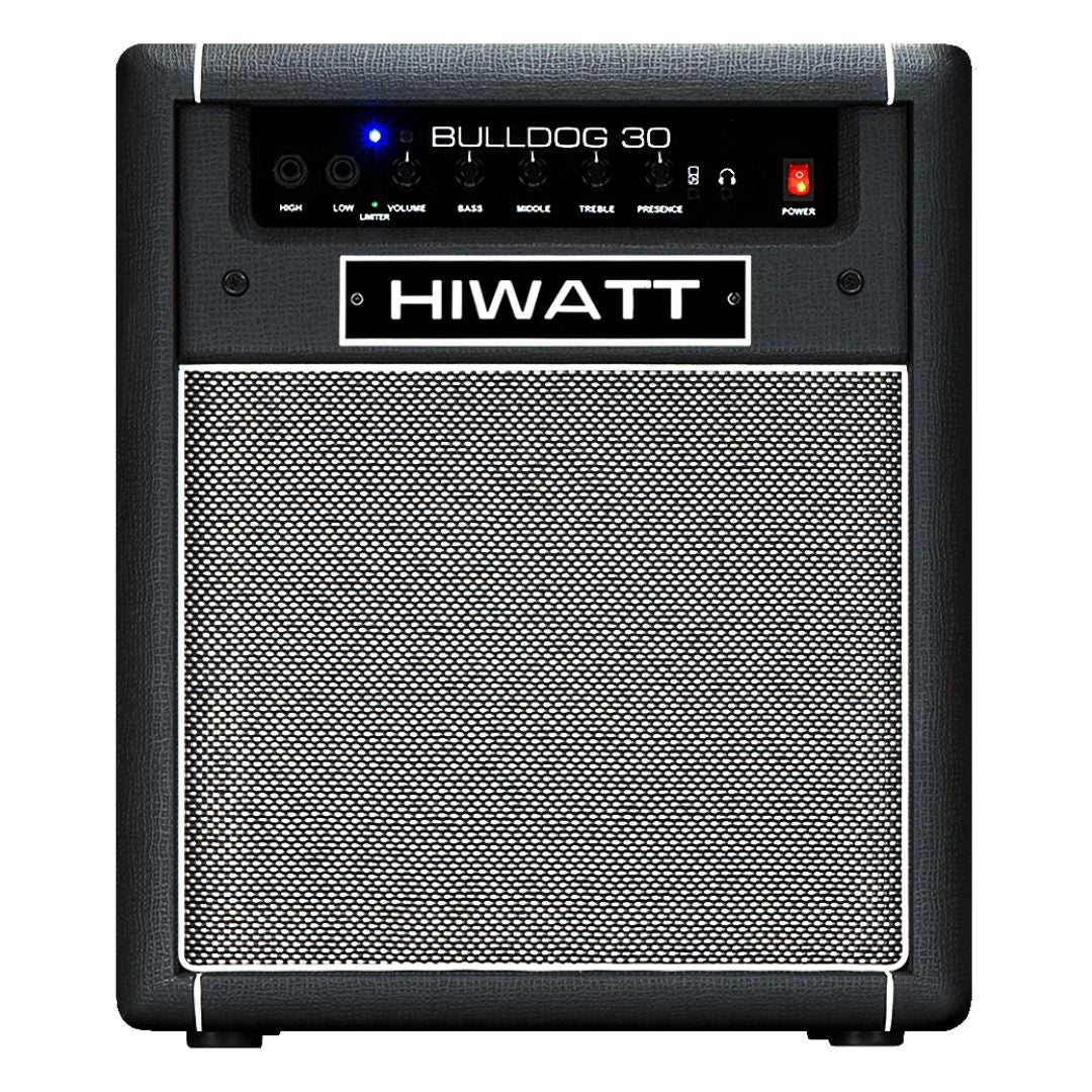 Front view of Hiwatt Bulldog 30 Combo BT Bass Amplifier on white background