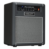 Angled front view of Hiwatt Bulldog 30 Combo BT Bass Amplifier on white background