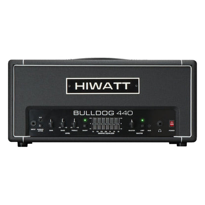 Front view of Hiwatt Bulldog 440 Bass Amplifier Head on white background