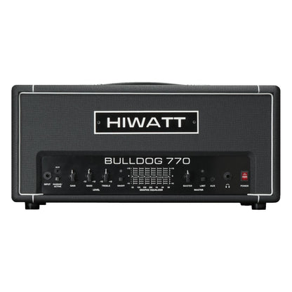Front view of Hiwatt Bulldog 770 Bass Amplifier Head on white background