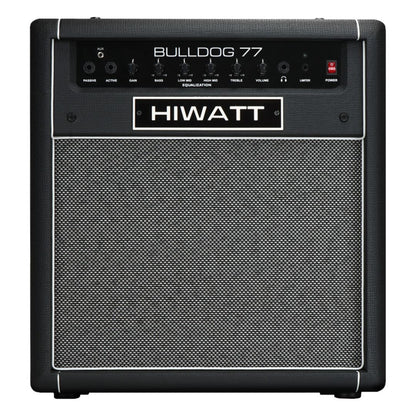 Front view of Hiwatt Bulldog 77 Combo Bass Amplifier on white background