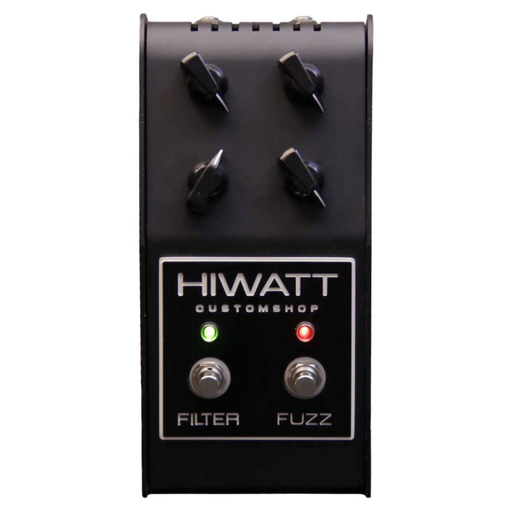 Front view of Hiwatt Custom Filter Fuzz Pedal on white background