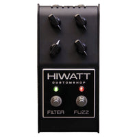 Front view of Hiwatt Custom Filter Fuzz Pedal on white background