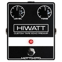 Front view of Hiwatt Custom Motto Oto Boost Pedal on white background