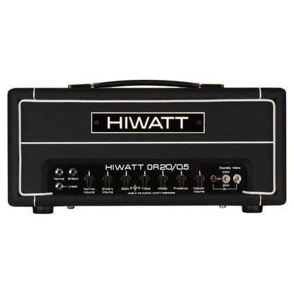 Front view of Hiwatt DR20/0.5 The Little Rig Custom Guitar Amplifier Head on white background