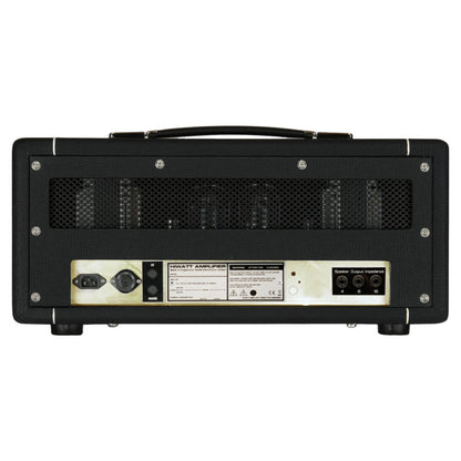 Rear ports view of Hiwatt DR20/0.5 The Little Rig Custom Guitar Amplifier Head on white background