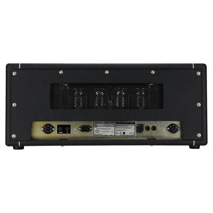Rear ports view of Hiwatt DR201 Head Custom Guitar Amplifier Head on white background
