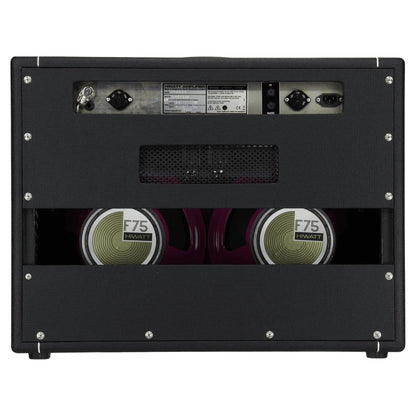 Rear view of Hiwatt DR504 Combo 2×12 Custom Guitar Amplifier on white background