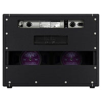 Rear view of Hiwatt DR504 Combo 2×12 Custom Guitar Amplifier with Fane Purpleback Speakers on white background