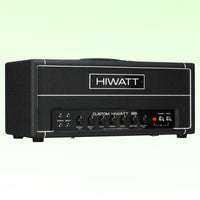 Angled view of Hiwatt DR88 Custom Guitar Amplifier Head on green background