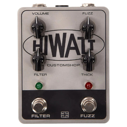 Front view of Hiwatt Filter Fuzz MKII 1.1 Edition Pedal on white background