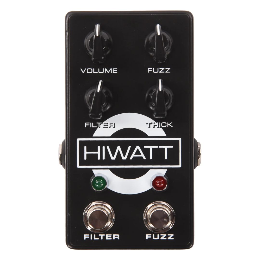 Front view of Hiwatt Filter Fuzz MKII Pedal on white background
