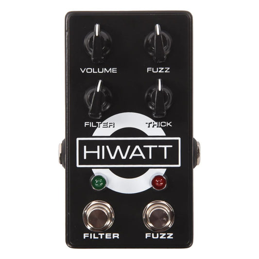 Front view of Hiwatt Filter Fuzz MKII Pedal on white background